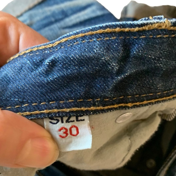 Migi Nizza Jeans 30” distressed embroidered low rise bootie festival summer - Picture 6 of 10